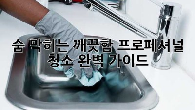 ✨ 숨 막히는 깨끗함! 프로페셔널 청소 완벽 가이드 🏡